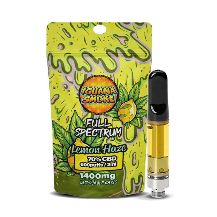 Iguana Smoke CBD Vape Cartridge – Lemon Haze 1400 mg (2 ml) - UK
