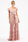 Isabella Dress in Betrothed Rose