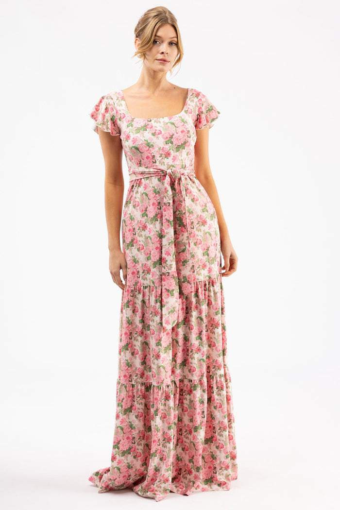 Isabella Dress in Betrothed Rose
