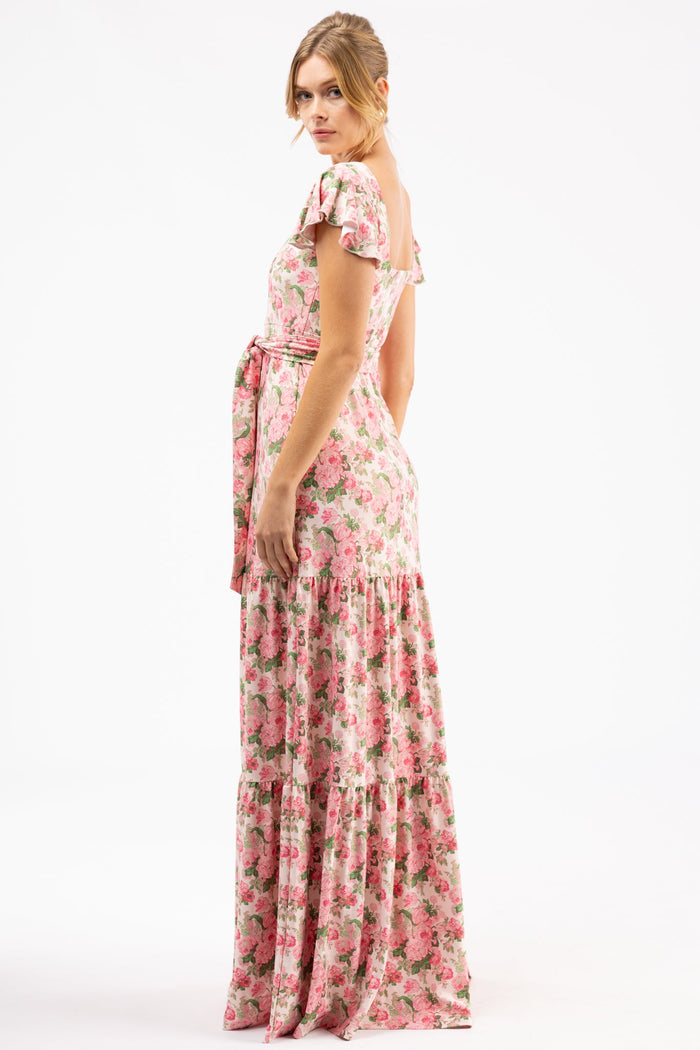 Isabella Dress in Betrothed Rose