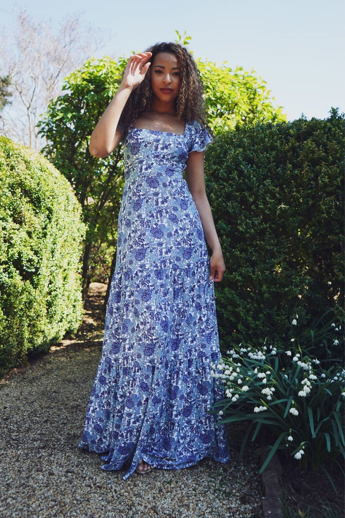 Isabella Dress in Porcelain Petals