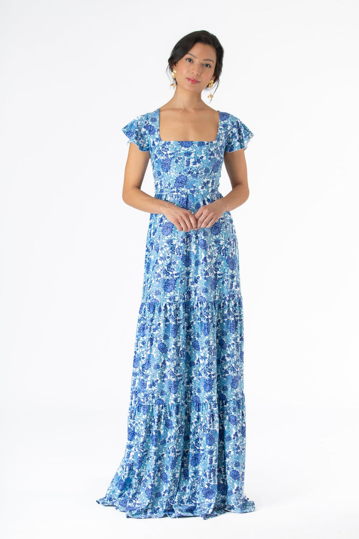 Isabella Dress in Porcelain Petals