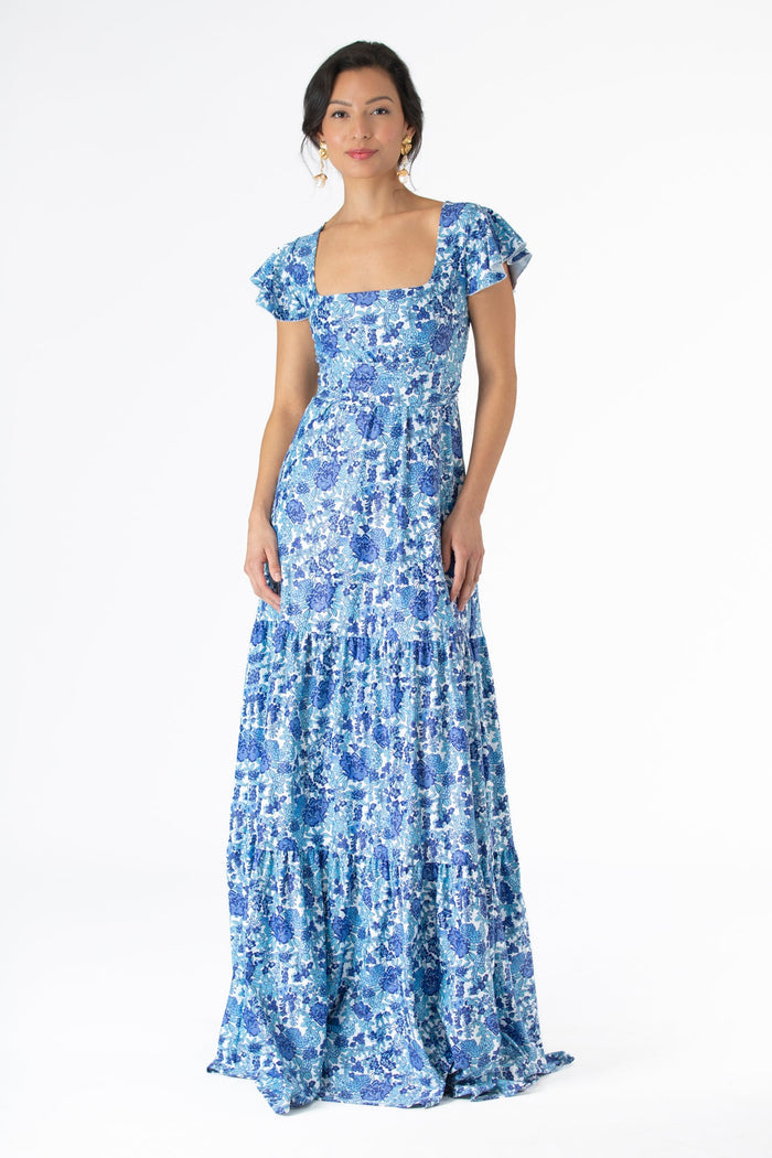Isabella Dress in Porcelain Petals