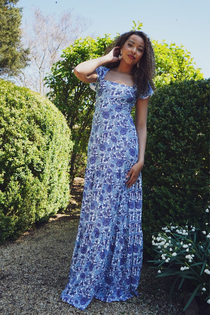 Isabella Dress in Porcelain Petals