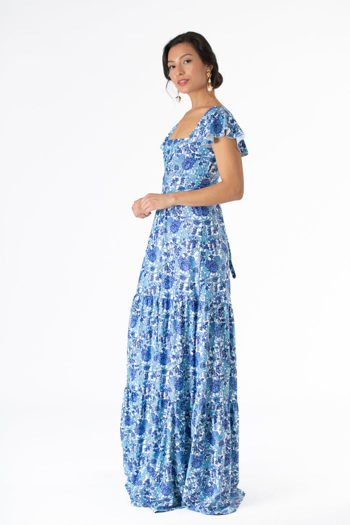 Isabella Dress in Porcelain Petals