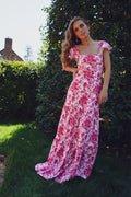 Isabella Dress in Raspberry Chateau