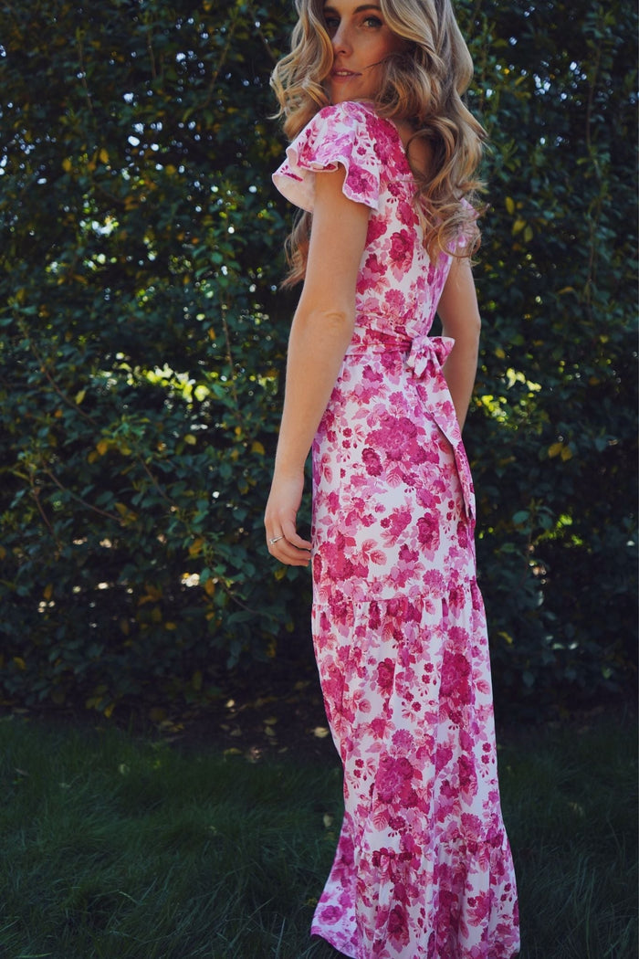 Isabella Dress in Raspberry Chateau