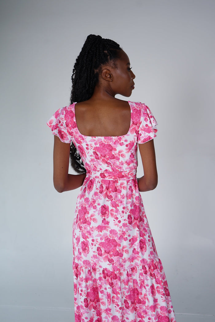 Isabella Dress in Raspberry Chateau