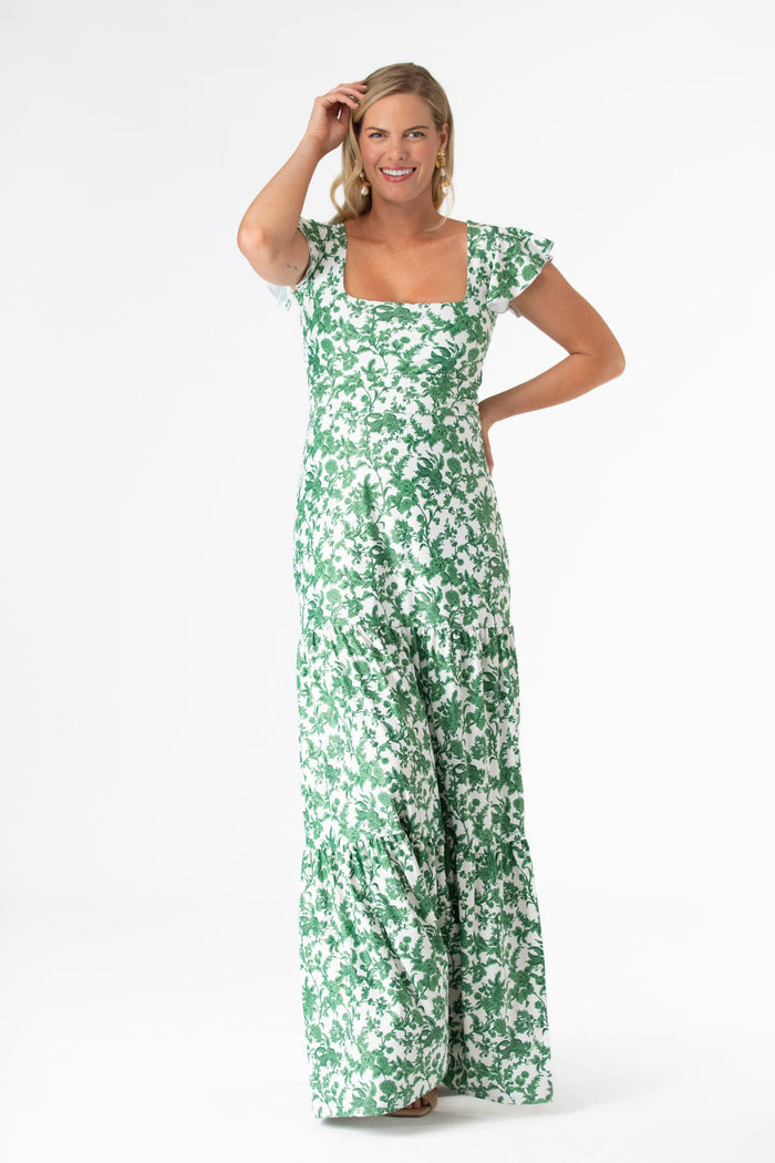 Isabella Dress in Rosemary Waltz