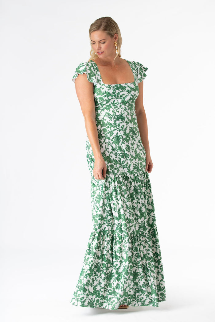Isabella Dress in Rosemary Waltz
