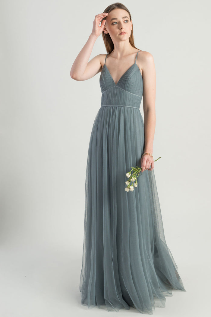 Jenny Yoo Long Bridesmaid Dress Ali front