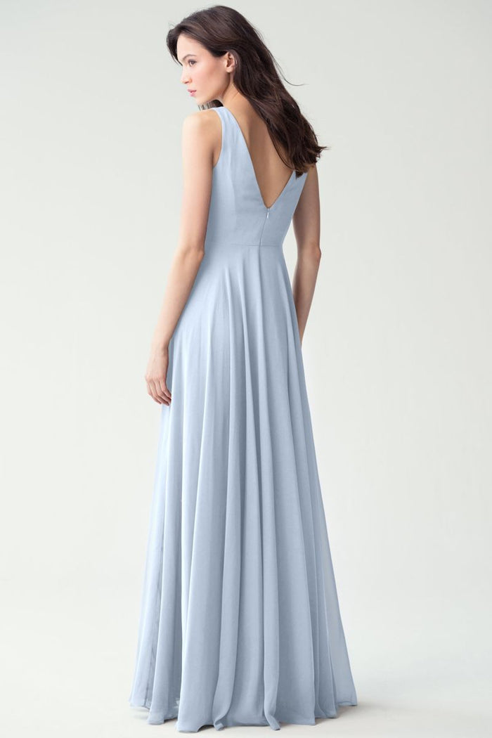 Cowl neckline, Luxe Chiffon, Sleeveless, Circle skirt