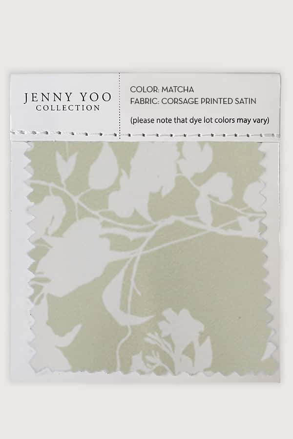 Jenny Yoo Corsage Printed Satin Swatch Card