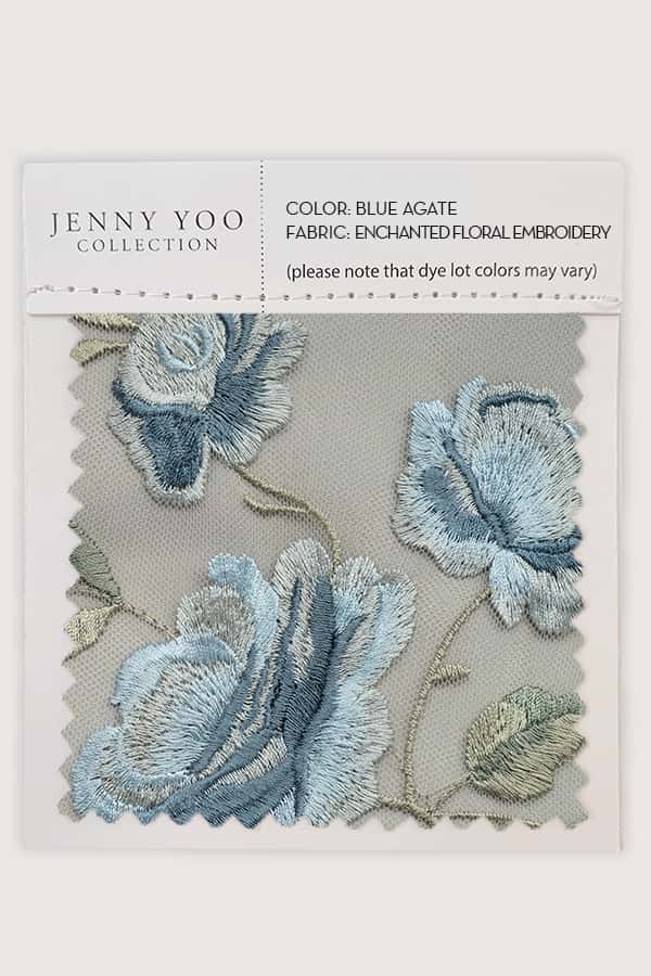 Jenny Yoo Enchanted Floral Embroidered Tulle Swatch Card