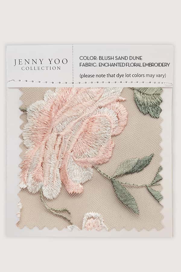 Jenny Yoo Enchanted Floral Embroidered Tulle Swatch Card