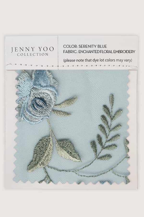 Jenny Yoo Enchanted Floral Embroidered Tulle Swatch Card