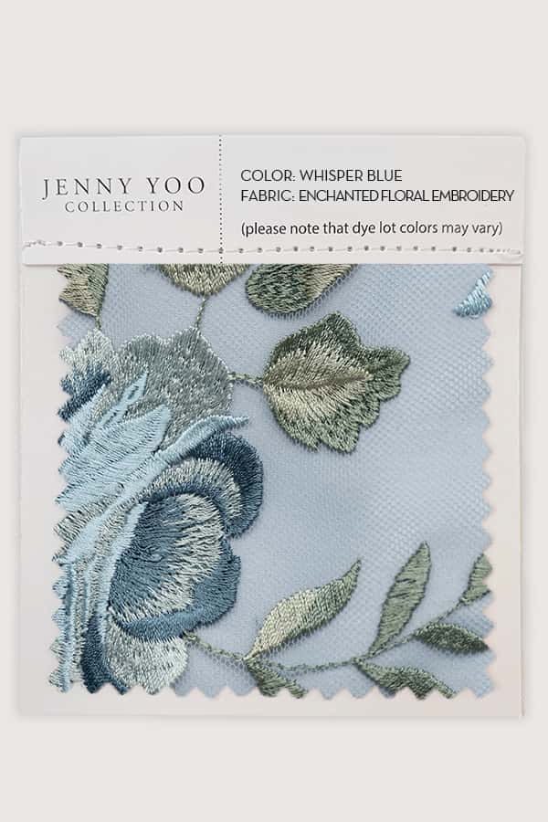 Jenny Yoo Enchanted Floral Embroidered Tulle Swatch Card