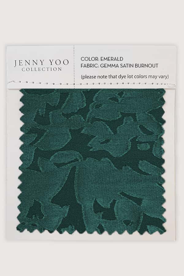 Jenny Yoo Gemma Satin Burnout Swatch Card