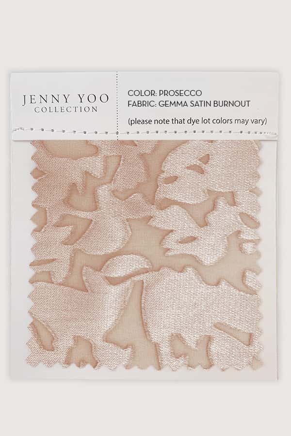 Jenny Yoo Gemma Satin Burnout Swatch Card