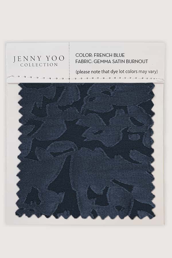 Jenny Yoo Gemma Satin Burnout Swatch Card