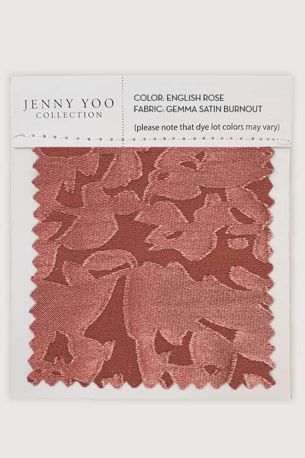 Jenny Yoo Gemma Satin Burnout Swatch Card