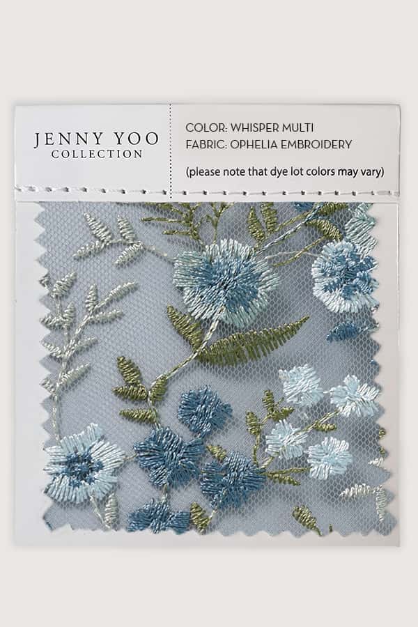 Jenny Yoo Ophelia Embroidered Tulle Swatch Card
