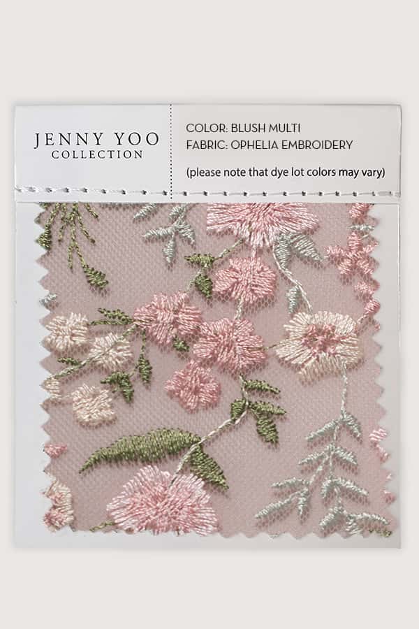 Jenny Yoo Ophelia Embroidered Tulle Swatch Card