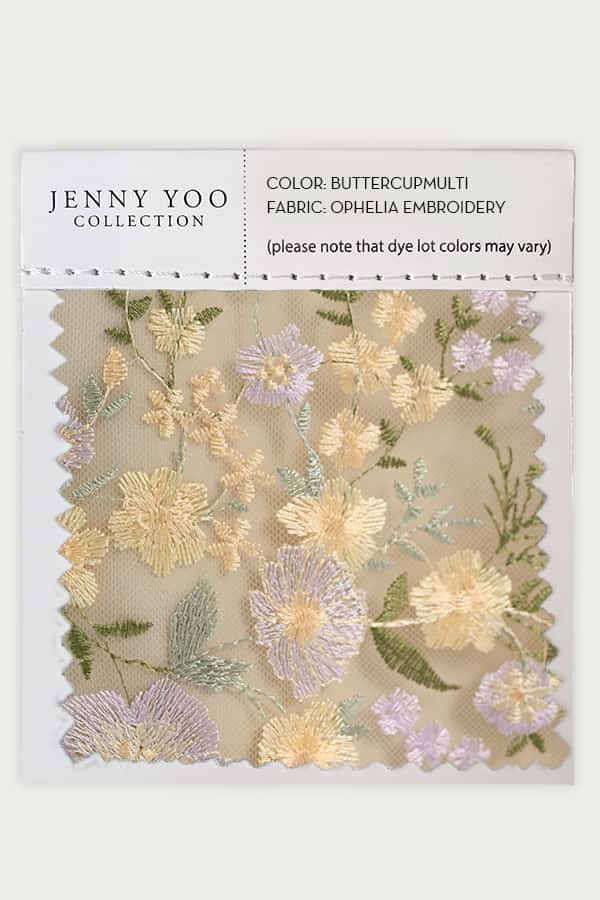 Jenny Yoo Ophelia Embroidered Tulle Swatch Card