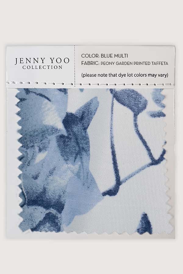 Jenny Yoo Peony Garden Printed Taffeta Swatch Card