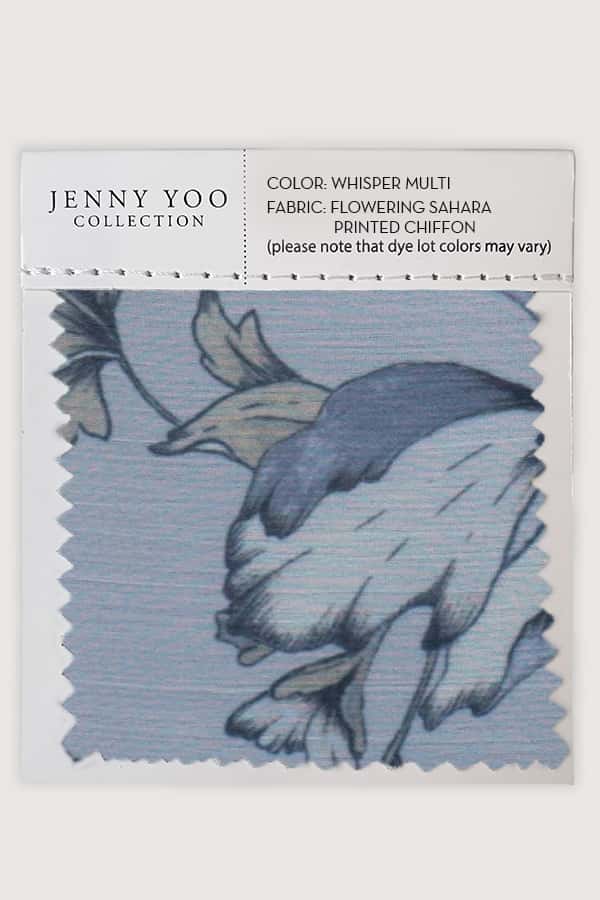 Jenny Yoo Printed Yoryu Chiffon Swatch Card