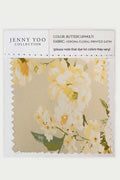 Jenny Yoo Verona Floral Printed Hammered Satin Swatch Card