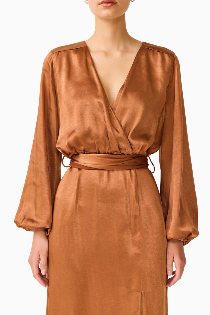 Kai Maxi Dress in Brown
