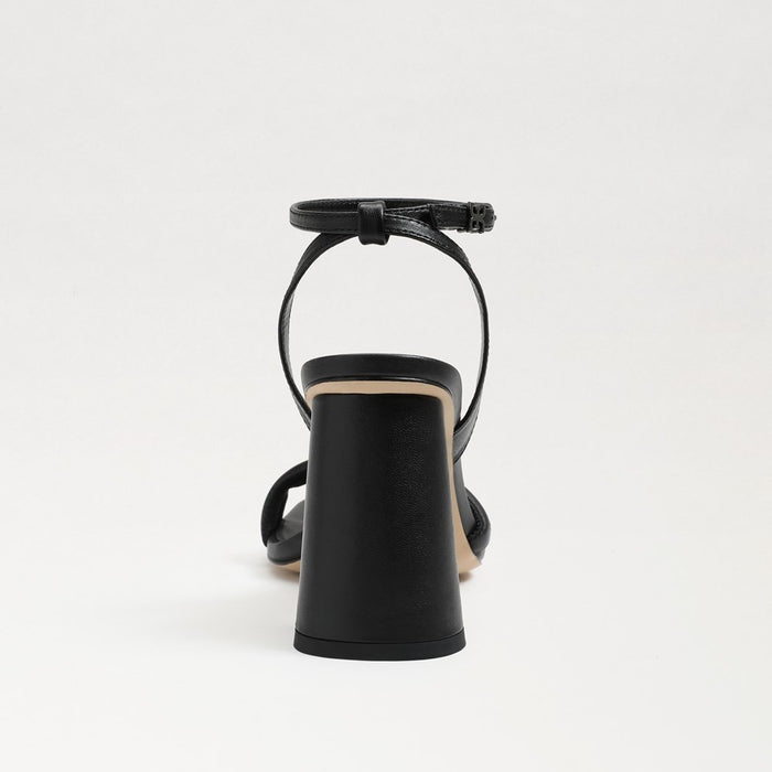 Kia Block Heel Sandal in Black Leather