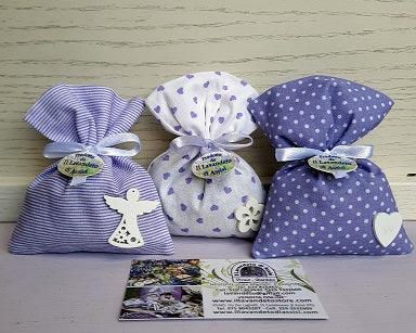 Kit sacchetti lavanda. Offerta sacchettini lavanda.  Sacchetti confezione regalo natale.  Dieci sacchettini di lavanda nei toni del lilla. Ogni sacchettino è realizzato con stoffa di cotone e contiene fiori di lavanda.