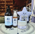 Kit Skincare alla Lavanda con mousse, siero e crema antiage, confezione regalo naturale per viso e corpo