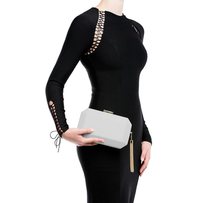 LIA FACETTED CLUTCH