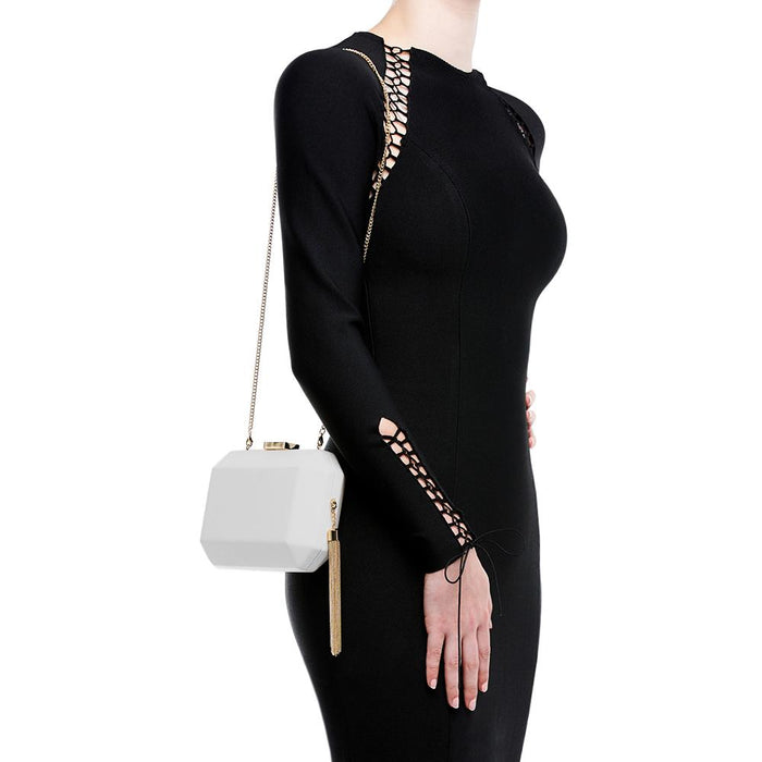 LIA FACETTED CLUTCH