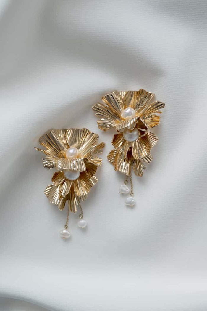 Lotus Floral Statement Earring