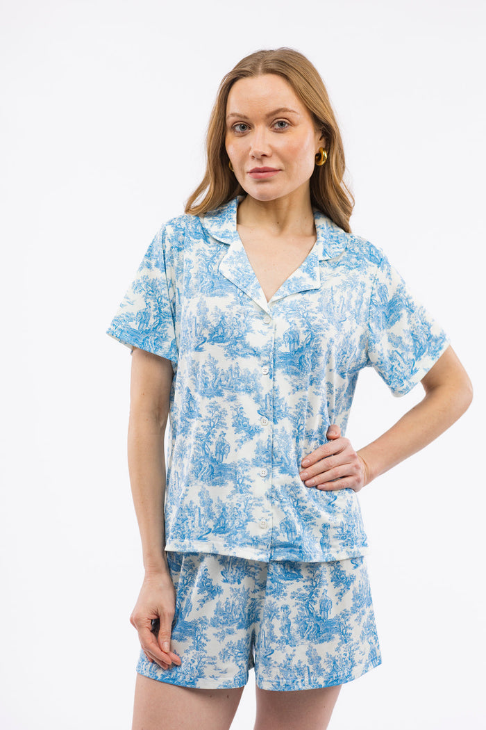 Lover Night Set in Skylight Toile