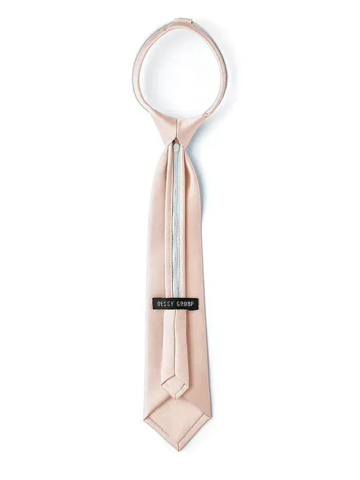 MATTE SATIN BOYS 14" ZIP NECKTIE BY AFTER SIX K115