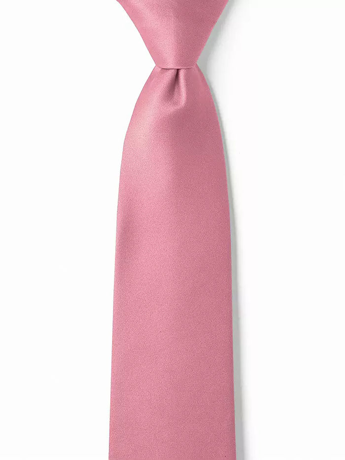 MATTE SATIN BOYS 14" ZIP NECKTIE BY AFTER SIX K115