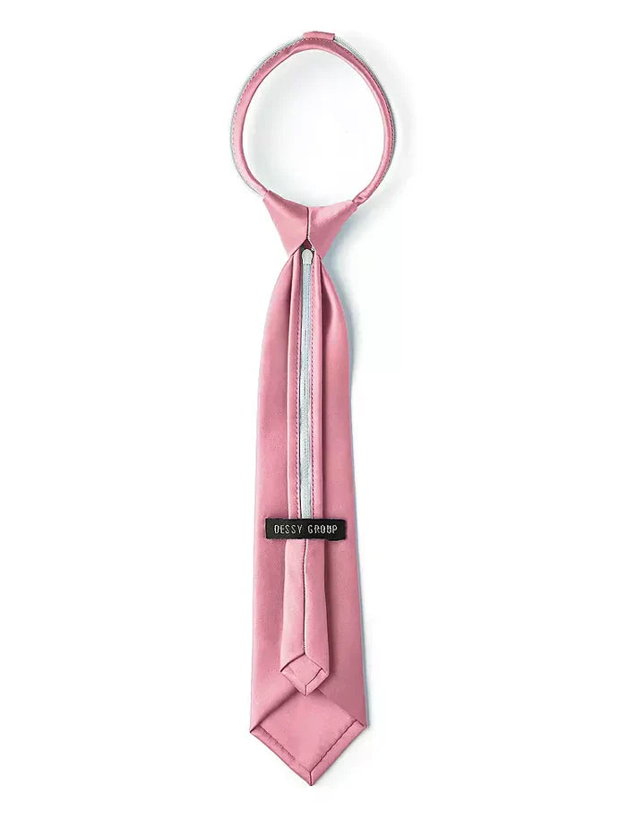 MATTE SATIN BOYS 14" ZIP NECKTIE BY AFTER SIX K115