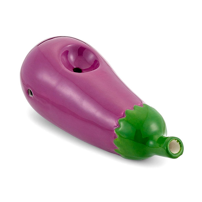 Mini Eggplant Ceramic Pipe - Designed By Fashion Craft - UK