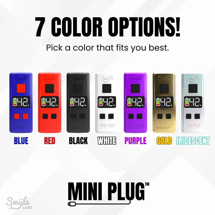 Mini Plug 510 Cart Battery with Built-in USB-C Cable By Smyle Labs - UK