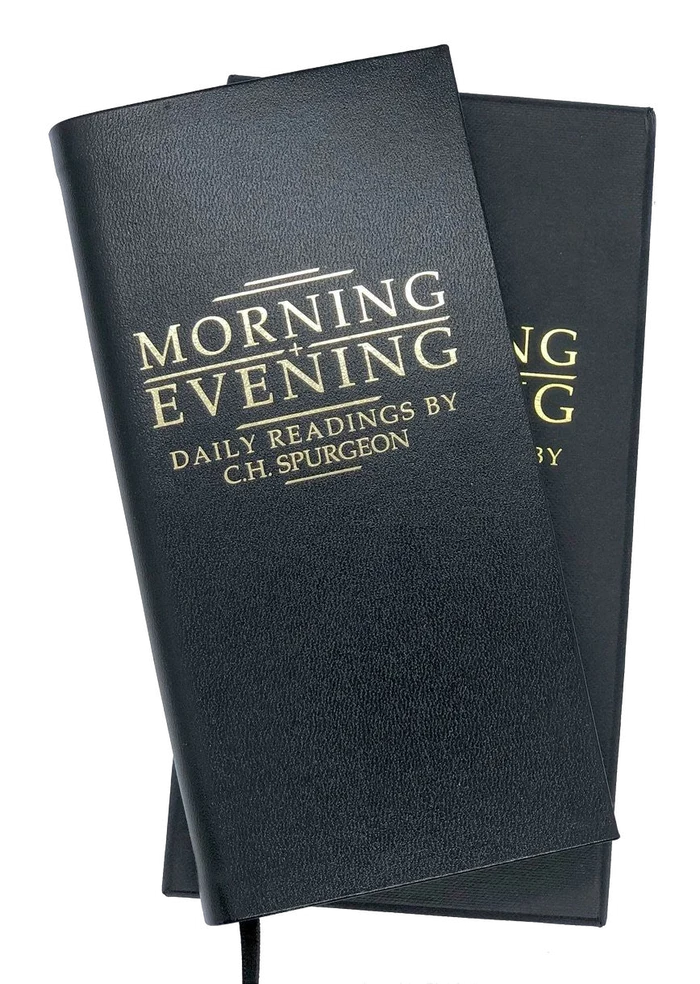 Morning and Evening: Daily Readings by C. H. Spurgeon — Black Leather Gift Boxed