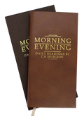 Morning and Evening: Daily Readings by C. H. Spurgeon — Tan Leather Gift Boxed