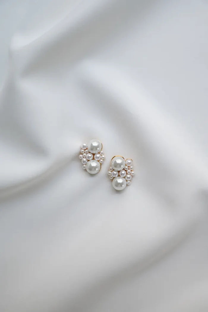 Natalya Pearl Cluster Earring
