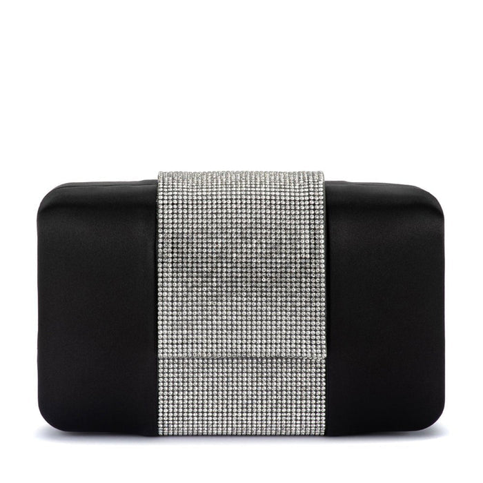 Olga Berg Aubrey Crystal Trim Clutch