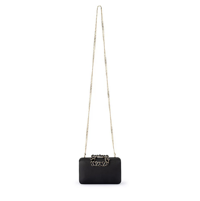 Olga Berg Margalit Crystal Lock Clutch