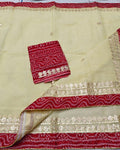 Indiehaat | Kota Cotton Gota Patti Yellow Saree
